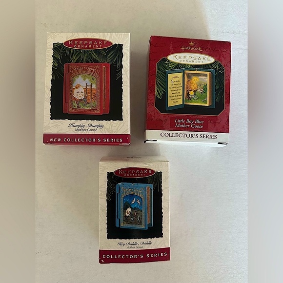 Mother Goose Books Collectors Series Hallmark Ornaments - Set of 3 - Picture 2 of 7